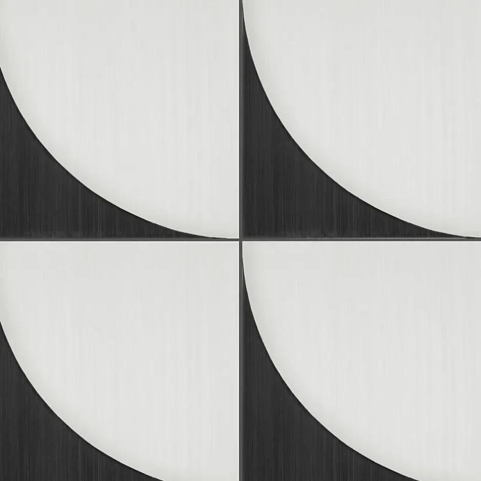 Carrelage Imitation Carreaux De Ciment 20x20 SCENARIO Tappeto 2B Nero - Les Carreaux de Jean-Les Carreaux De Jean Outlet