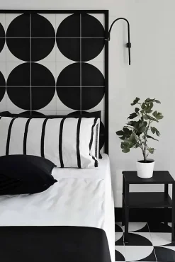 Carrelage Imitation Carreaux De Ciment 20x20 SCENARIO Tappeto 2B Nero - Les Carreaux de Jean-Les Carreaux De Jean Outlet