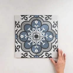 Les Carreaux De Jean  Carrelage Imitation Carreaux de Ciment FLEUR 15x15 Madeleine - Les Carreaux de Jean