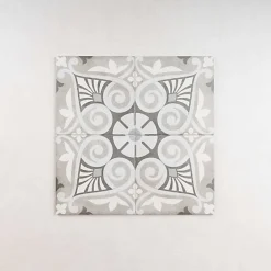 Carrelage Imitation Carreaux de Ciment ART NOUVEAU DECOR 20x20 Opéra Grey - Les Carreaux de Jean-Gioia Materia Discount
