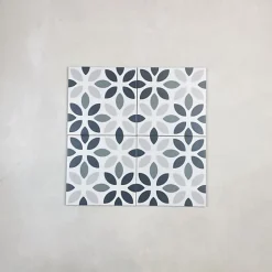 Les Carreaux De Jean  Carrelage Imitation Carreaux de Ciment LA MADELEINE 20x20 Lyla Noir - Les Carreaux de Jean