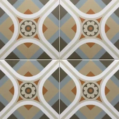 Carrelage Imitation Carreaux De Ciment 20x20 RIVOLI Cinque - Les Carreaux de Jean-Les Carreaux De Jean Sale