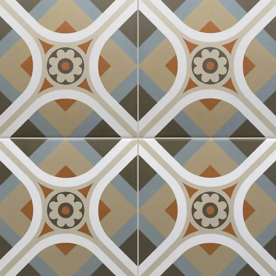 Carrelage Imitation Carreaux De Ciment 20x20 RIVOLI Cinque - Les Carreaux de Jean-Les Carreaux De Jean Sale