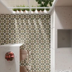 Carrelage Imitation Carreaux De Ciment 20x20 RIVOLI Cinque - Les Carreaux de Jean-Les Carreaux De Jean  Sale