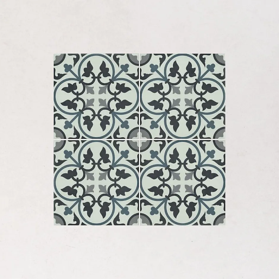 Carrelage Imitation Carreaux De Ciment 20x20 LA VILETTE Adele Bleu - Les Carreaux de Jean-Les Carreaux De Jean Best