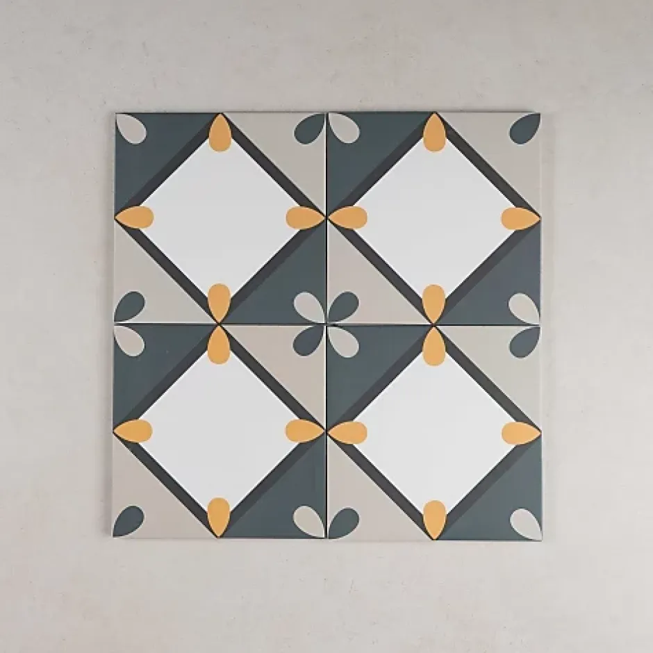 Carrelage Imitation Carreaux de Ciment BAUHOME 20x20 Korolla Cold - Les Carreaux de Jean-Gioia Materia Hot