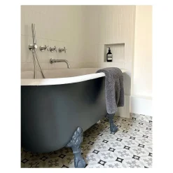 Gioia Materia Carrelage Imitation Carreaux de Ciment ART NOUVEAU DECOR 20x20 Karlspatz Grey - Les Carreaux de Jean