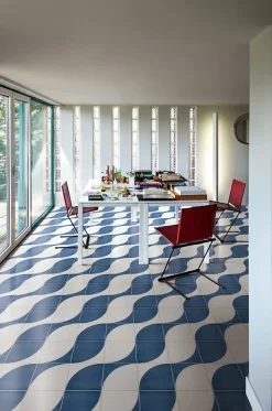 Carrelage Imitation Carreaux De Ciment 20x20 SCENARIO Tappeto 2B Blu - Les Carreaux de Jean-Les Carreaux De Jean Online