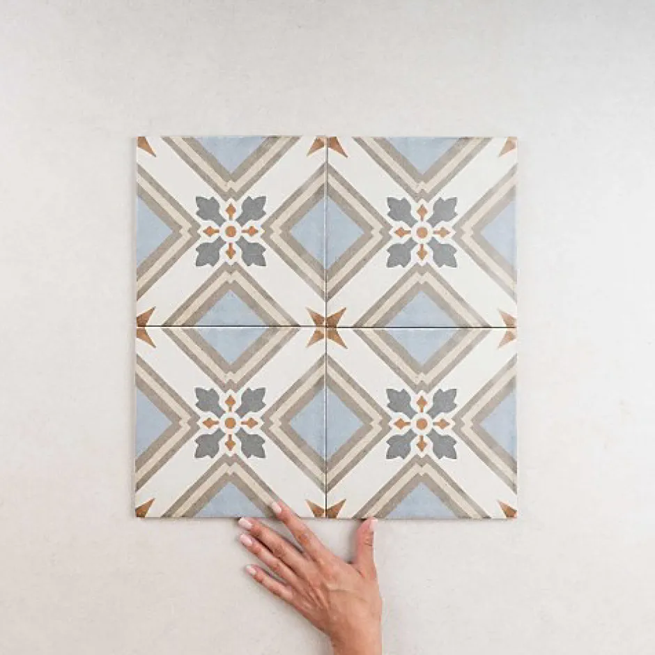 Gioia Materia Carrelage Imitation Carreaux de Ciment ART NOUVEAU DECOR 20x20 Turin Colour - Les Carreaux de Jean