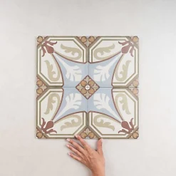 Gioia Materia Carrelage Imitation Carreaux de Ciment ART NOUVEAU DECOR 20x20 Viena Colour - Les Carreaux de Jean