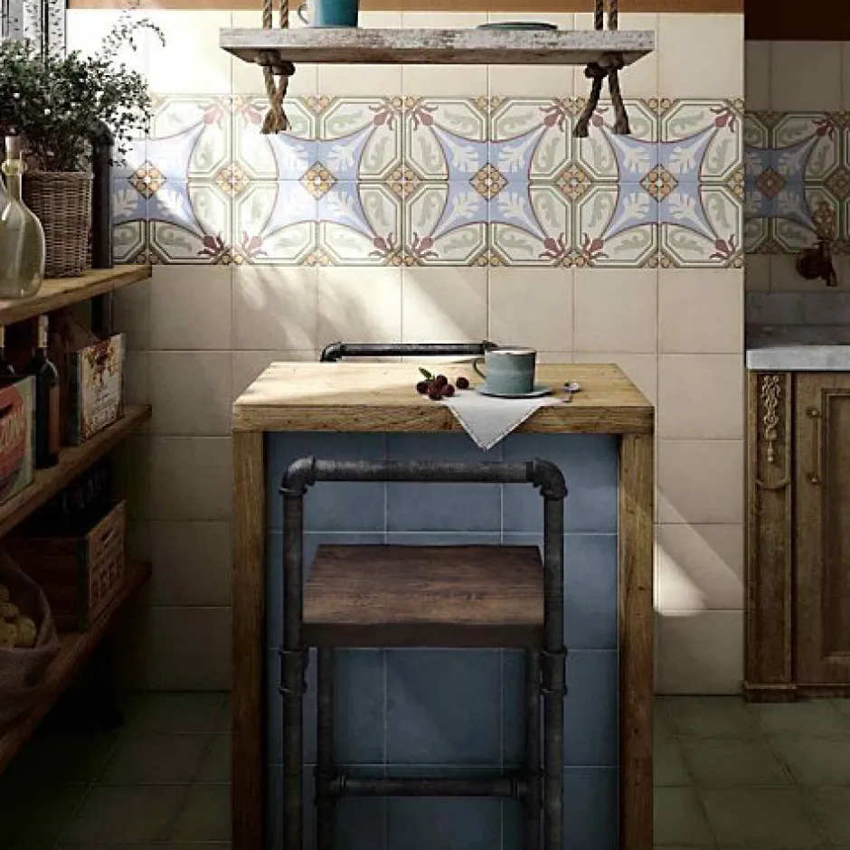 Gioia Materia Carrelage Imitation Carreaux de Ciment ART NOUVEAU DECOR 20x20 Viena Colour - Les Carreaux de Jean