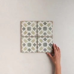 Carrelage Imitation Carreaux De Ciment 12,5x12,5 CASABLANCA Malik - Les Carreaux de Jean-Les Carreaux De Jean Best