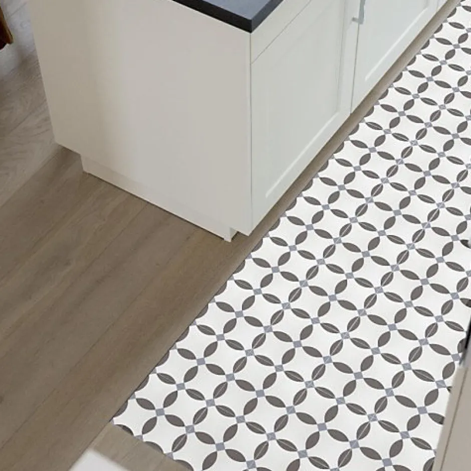 Carrelage Imitation Carreaux de Ciment LA MADELEINE 20x20 Chere Noir - Les Carreaux de Jean-Les Carreaux De Jean Online