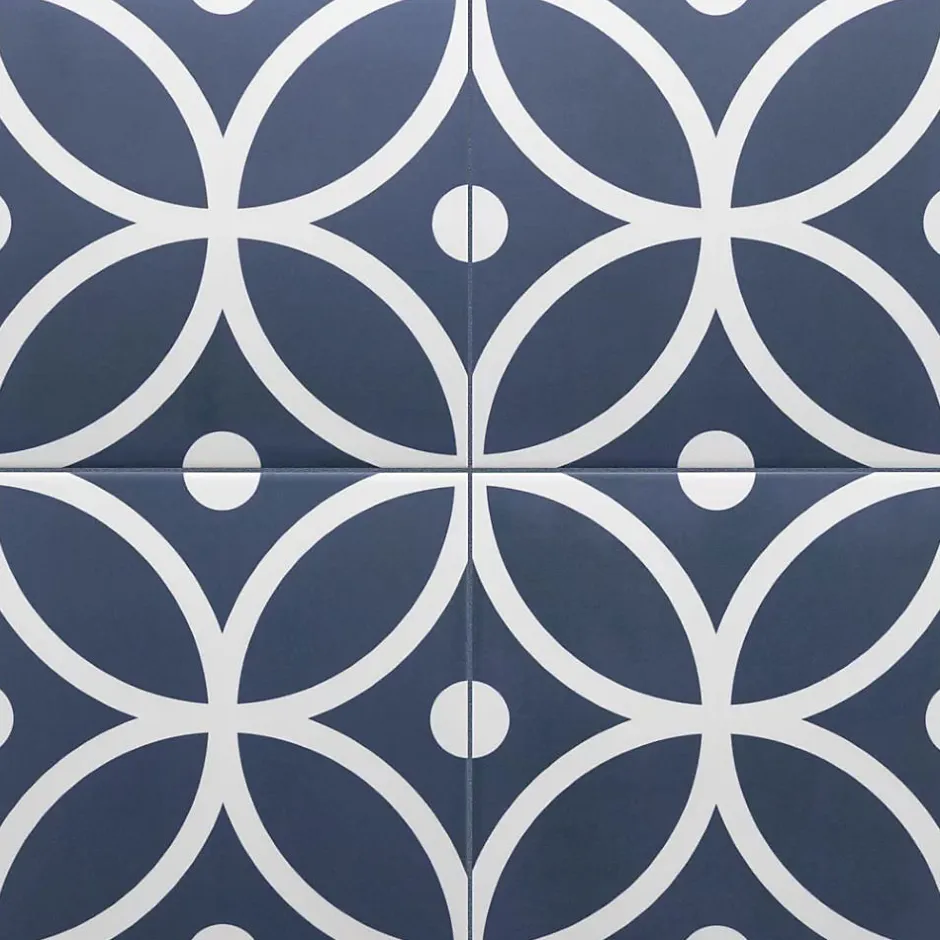 Carrelage Imitation Carreaux De Ciment 20x20 RIVOLI Bergen Azul - Les Carreaux de Jean-Les Carreaux De Jean Clearance