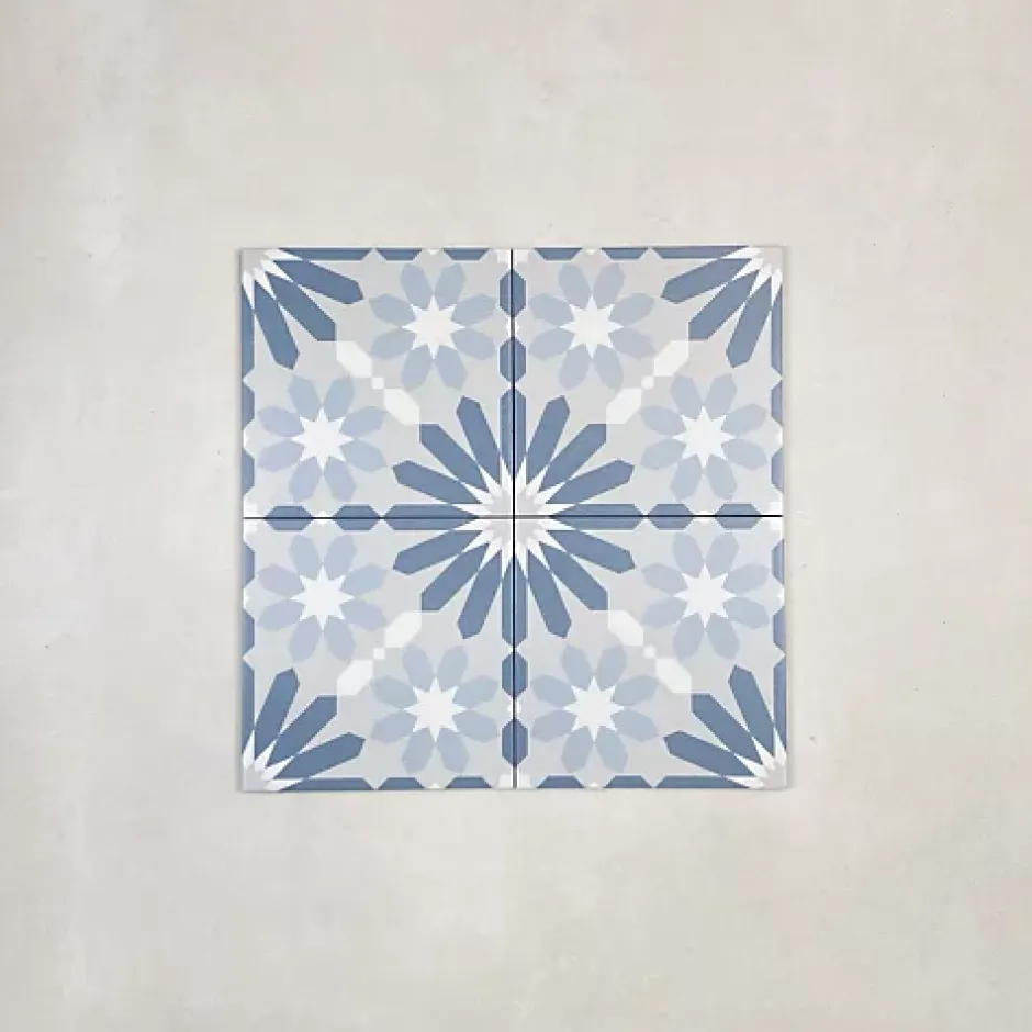 Carrelage Imitation Carreaux de Ciment LA MADELEINE 20x20 Syrah Bleu - Les Carreaux de Jean-Les Carreaux De Jean Sale