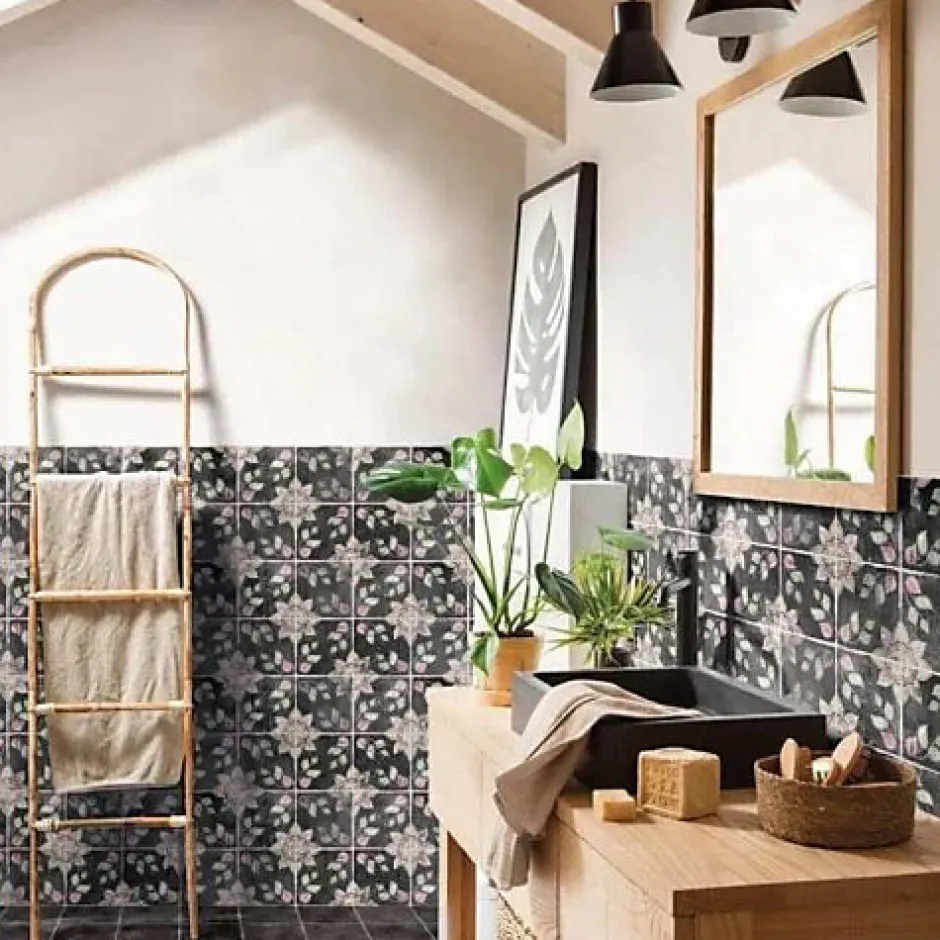 Les Carreaux De Jean Carrelage Imitation Carreaux de Ciment Elisa FIORENTINA 15x15 - Les Carreaux de Jean