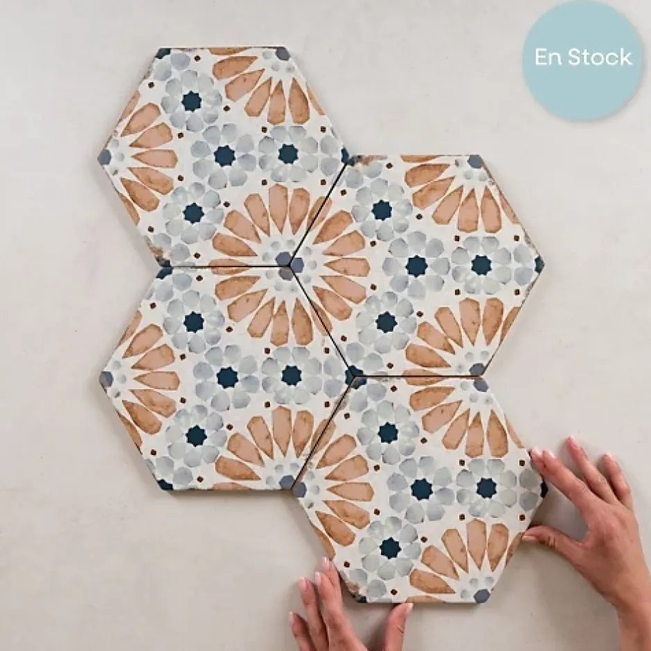 Carrelage Imitation Carreaux de Ciment BOHEMIA 21x25 Hanna - Les Carreaux de Jean-Les Carreaux De Jean New