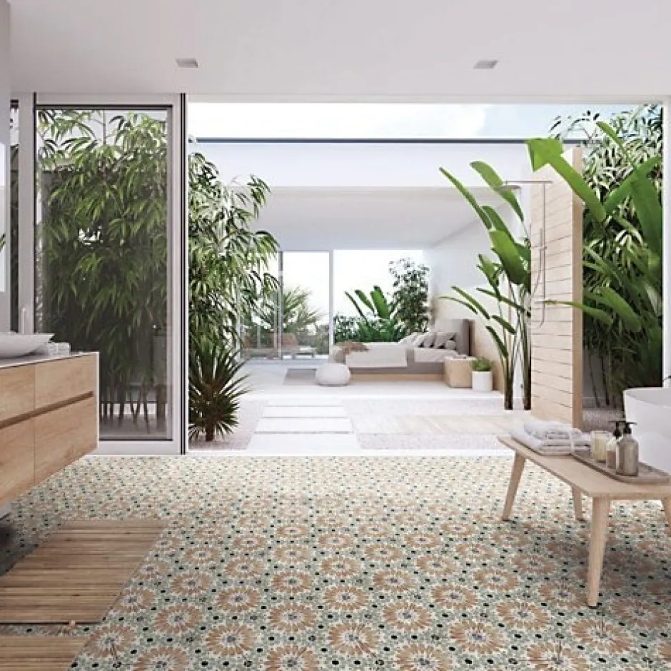 Carrelage Imitation Carreaux de Ciment BOHEMIA 21x25 Hanna - Les Carreaux de Jean-Les Carreaux De Jean New