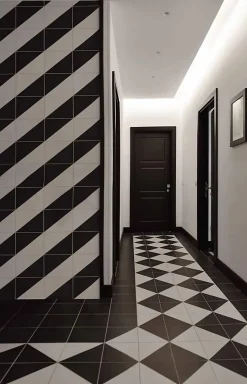 Carrelage Imitation Carreaux De Ciment 20x20 SCENARIO Tappeto 1 Nero - Les Carreaux de Jean-Les Carreaux De Jean Discount