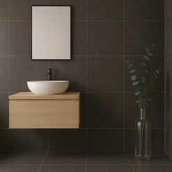 Tinker Carrelage Imitation Pierre Crema noir space 60x60 cm