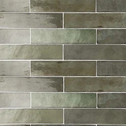 carrelage imitation zellige 6x24.6 cm sage green-Concept Mosaïque Discount