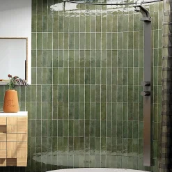 carrelage imitation zellige 6x24.6 cm sage green-Concept Mosaïque Discount