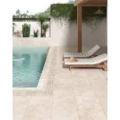 Aelle Carrelage Carrelage intérieur effet pierre naturelle de travertin 60x120 cm MYK-CR SAND