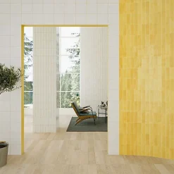 Les Carreaux De Jean  Carrelage intérieur Effet Zellige Jaune BEJMAT 5x15 Lemonade - Les Carreaux de Jean
