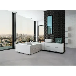 Carrelage intérieur et extérieur sol effet pierre granite bali gris anthracite nuancé 60x60 cm TEPUY R MIX-Eiffel art construction Discount