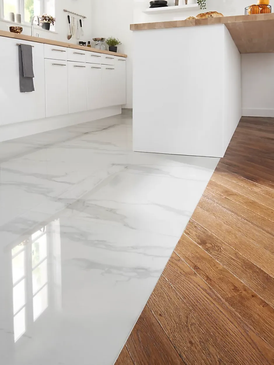 GoodHome Carrelage intérieur sol et mural Ultimate marble effet marbre L.59.5 cm x l.59.5 cm x Ep.0.9 cm blanc