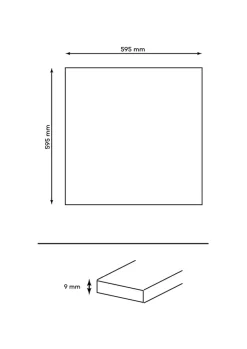 GoodHome Carrelage intérieur sol et mur gris foncé effet marbre brillant L.59.5 x l.59.5 cm x ép.9 mm, Ultimate Marble