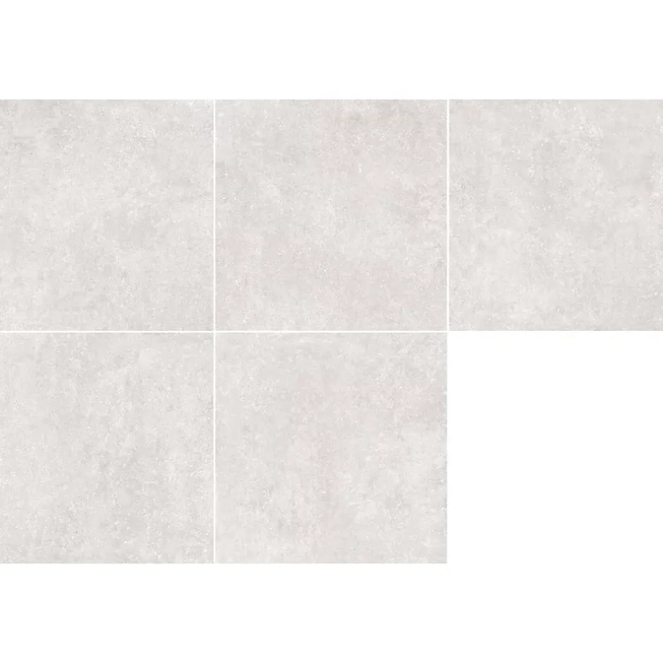 Carrelage intérieur sol et mur en grés cérame émaillé Prisma perla effet pierre matifié 60x60 cm