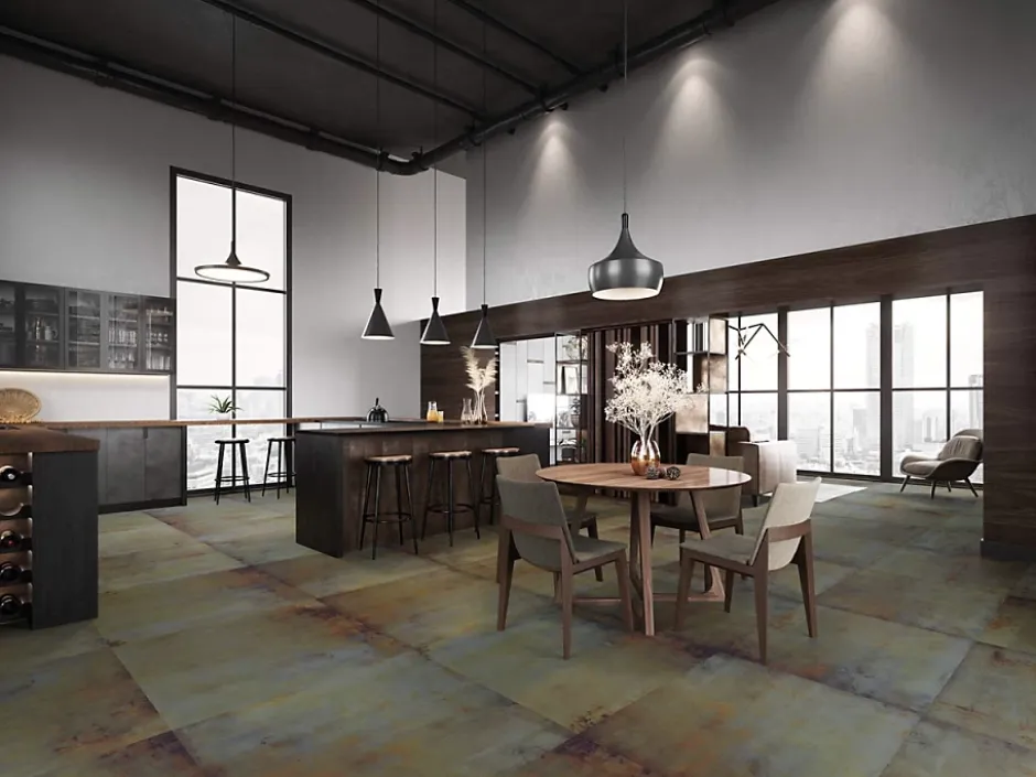 Carrelage Lamiere Green - Mat 100 x 100cm ( vendu par boite de 0,99 m² )-Apavisa Discount