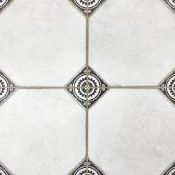 carrelage LEEDS BLACK 33x33cm imitation carreaux ciment-Concept Mosaïque Outlet