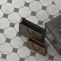 carrelage LEEDS BLACK 33x33cm imitation carreaux ciment-Concept Mosaïque Outlet