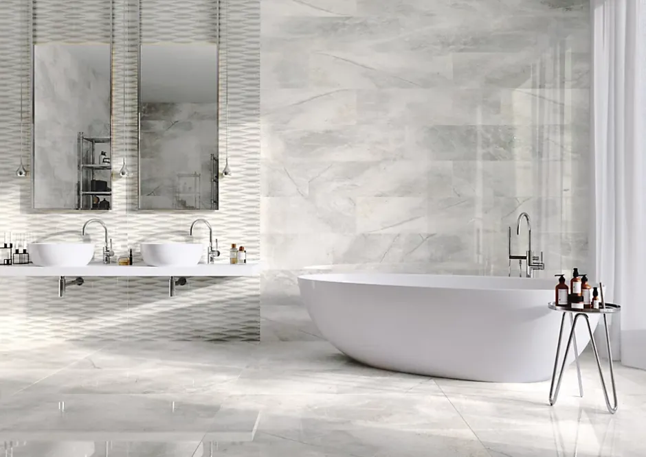 Carrelage Marbre 60x120 Masterstone Blanc Rectifié Mat --Allocarrelage Best