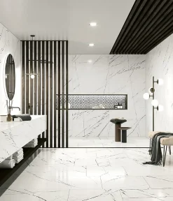 Energie Ker Carrelage Marquina brillant Noir - brillant 60 x 60cm ( vendu par boite de 1,44 m² )