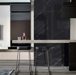 Energie Ker Carrelage Marquina brillant Noir - brillant 60 x 60cm ( vendu par boite de 1,44 m² )