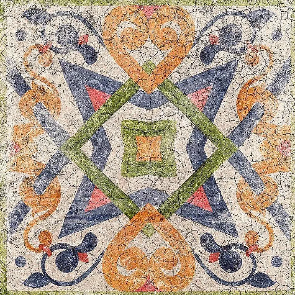 Concept Mosaïque Carrelage mix santacruz 15x15 cm effet carreaux ciment vieilli