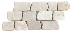 Carrelage mosaïque / Plaque de mosaïque mosaïque mur et sol en marbre naturel coloris blanc - 15 x 30,5 cm-Pegane Outlet