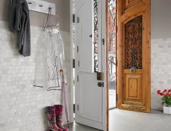 Pegane Carrelage mosaïque (Boite de 1m²) /Plaque de mosaïque mur et sol en marbre naturel coloris blanc - 14.8 x 30,5 cm