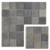 Pegane Carrelage mosaïque (Boite de 1m²) / Plaque de mosaïque mur et sol en marbre naturel coloris Gris argent - 30 x 30 cm