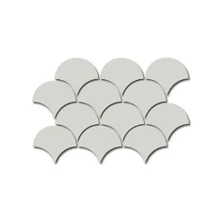 Carrelage mur écaillon de poisson uni vert menthe brillant 10,6x12 cm SCALE FAN MINT-Aelle Carrelage Discount
