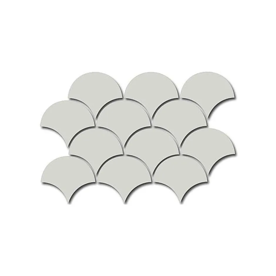 Carrelage mur écaillon de poisson uni vert menthe brillant 10,6x12 cm SCALE FAN MINT-Aelle Carrelage Discount