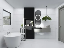 Carrelage mur effet lisse blanc BRANO l.30 x L.60 cm Mat-Limcaro Clearance