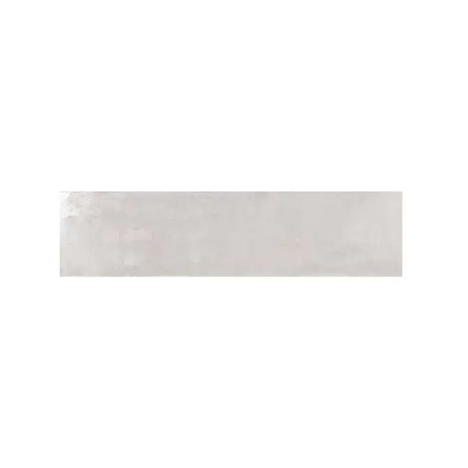 Aelle Carrelage Carrelage mur effet métal blanc 30x120 cm IONIC WHITE