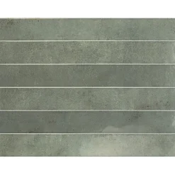 Aelle Carrelage Carrelage mur effet pierre vert 5x40 cm brillant - VERTICALE OAKMOSS