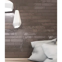 Carrelage mur effet zellige bronze 6,5x26,6 cm CROMIA26 BRONZO-Aelle Carrelage Best