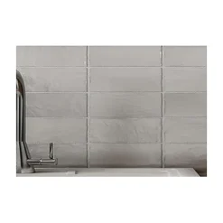 Carrelage mur effet zellige bejmat satiné gris claire 6,5x20 cm MALLORCA GREY-Aelle Carrelage Outlet