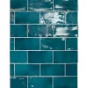 Carrelage mur effet zellige bleu turquoise 7,5x15 cm MANACOR GLACIER-Aelle Carrelage Sale